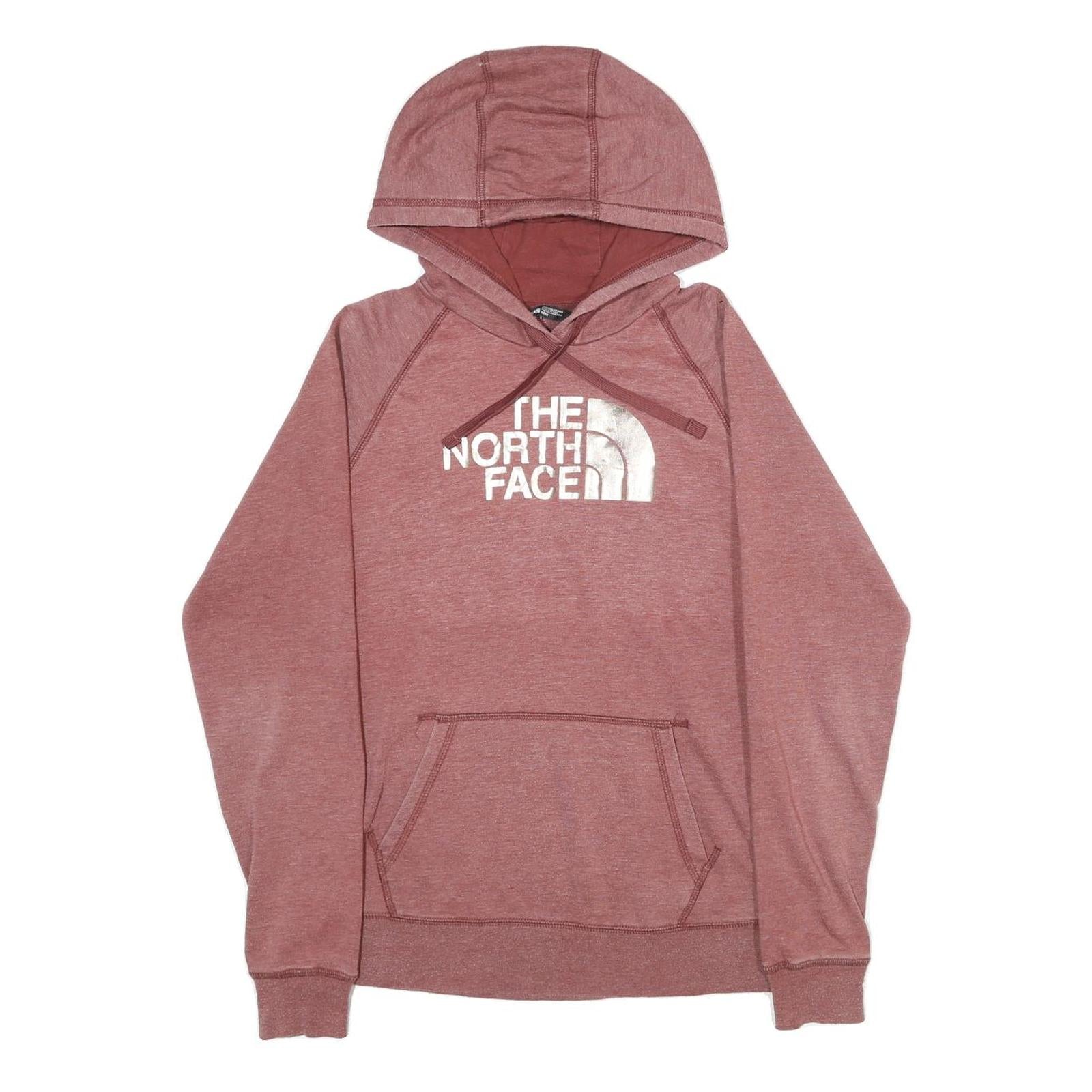 THE NORTH FACE Womens Red Pullover Hoodie M Cotton Blend Casual Outdoor Wear