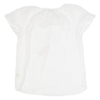 FAT FACE Womens Top White V-Neck UK 12