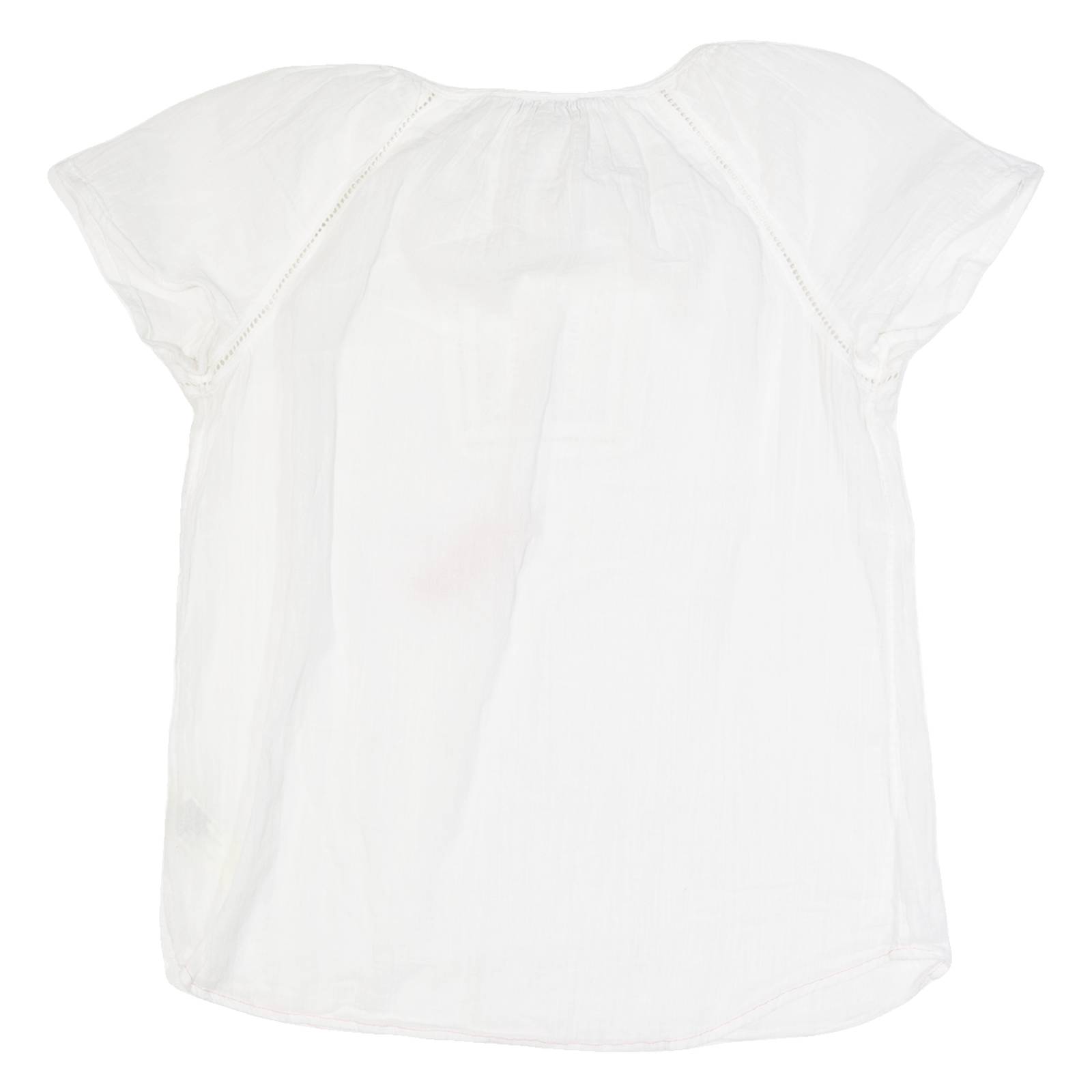 FAT FACE Womens Top White V-Neck UK 12