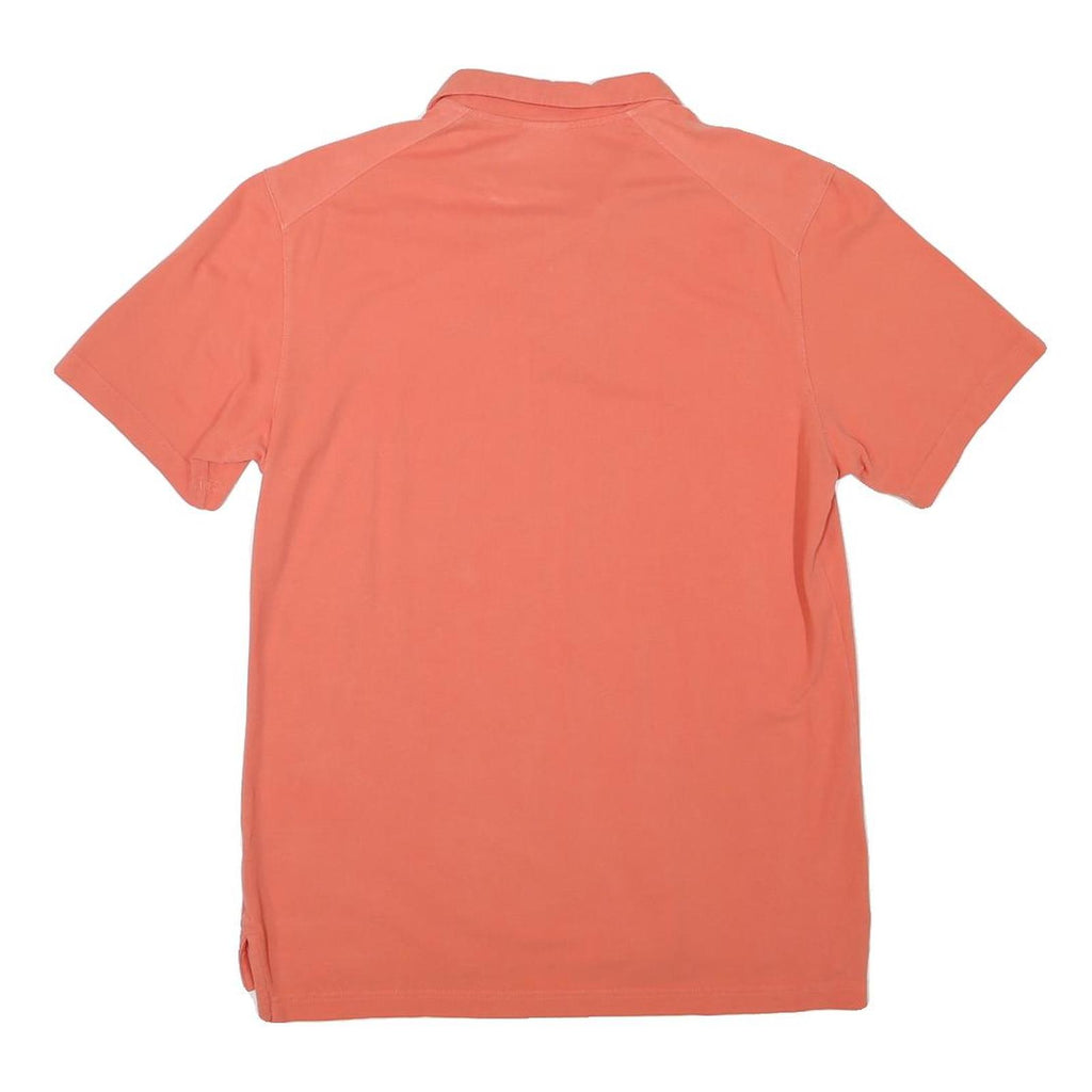 REEBOK Mens Coral Orange Polo Shirt M Cotton Blend Short Sleeve Plain Casual