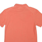 REEBOK Mens Coral Orange Polo Shirt M Cotton Blend Short Sleeve Plain Casual