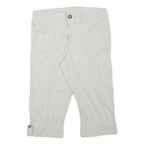 STLE AND CO Womens Shorts White Casual L W34 Button Pocket Cotton Blend