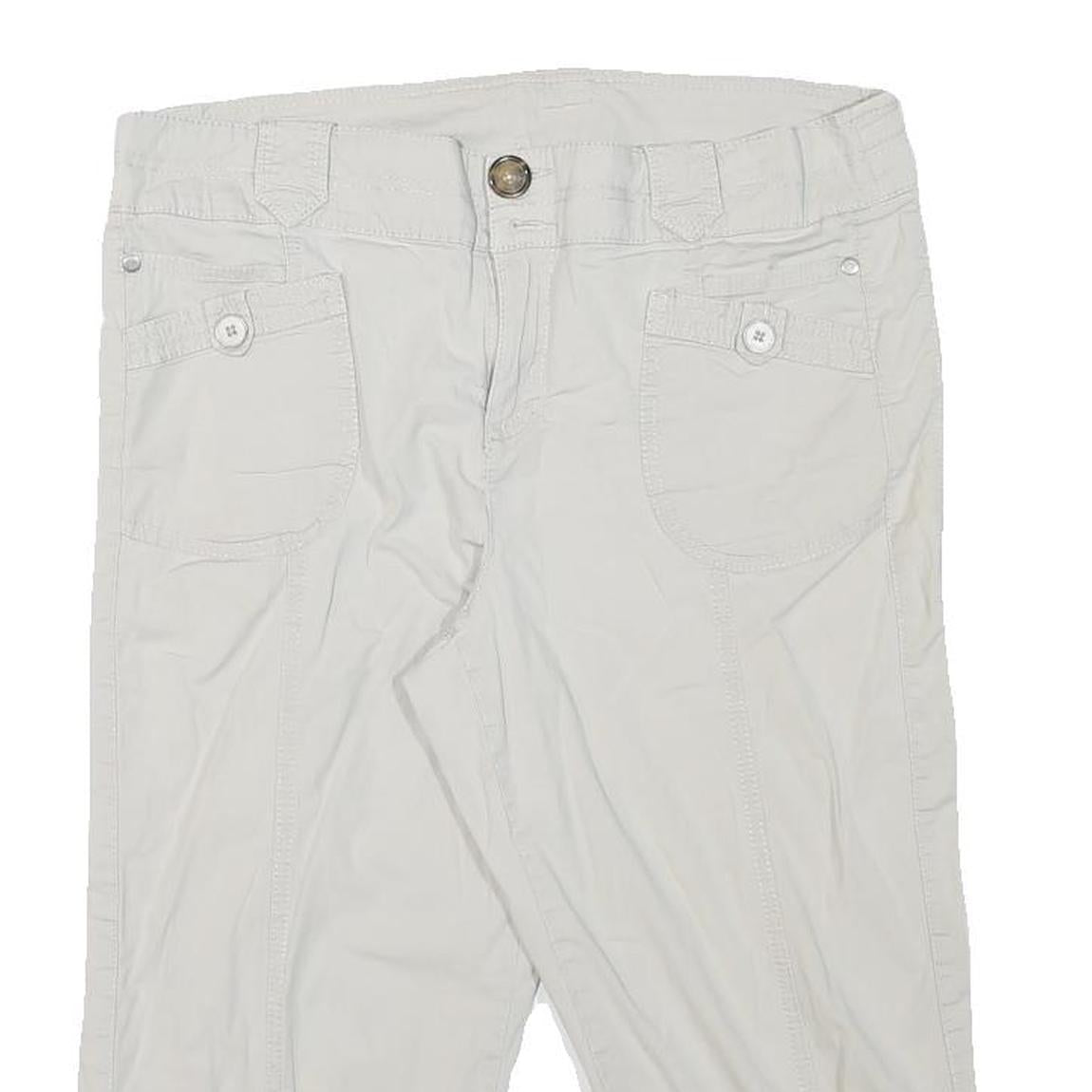 STLE AND CO Womens Shorts White Casual L W34 Button Pocket Cotton Blend