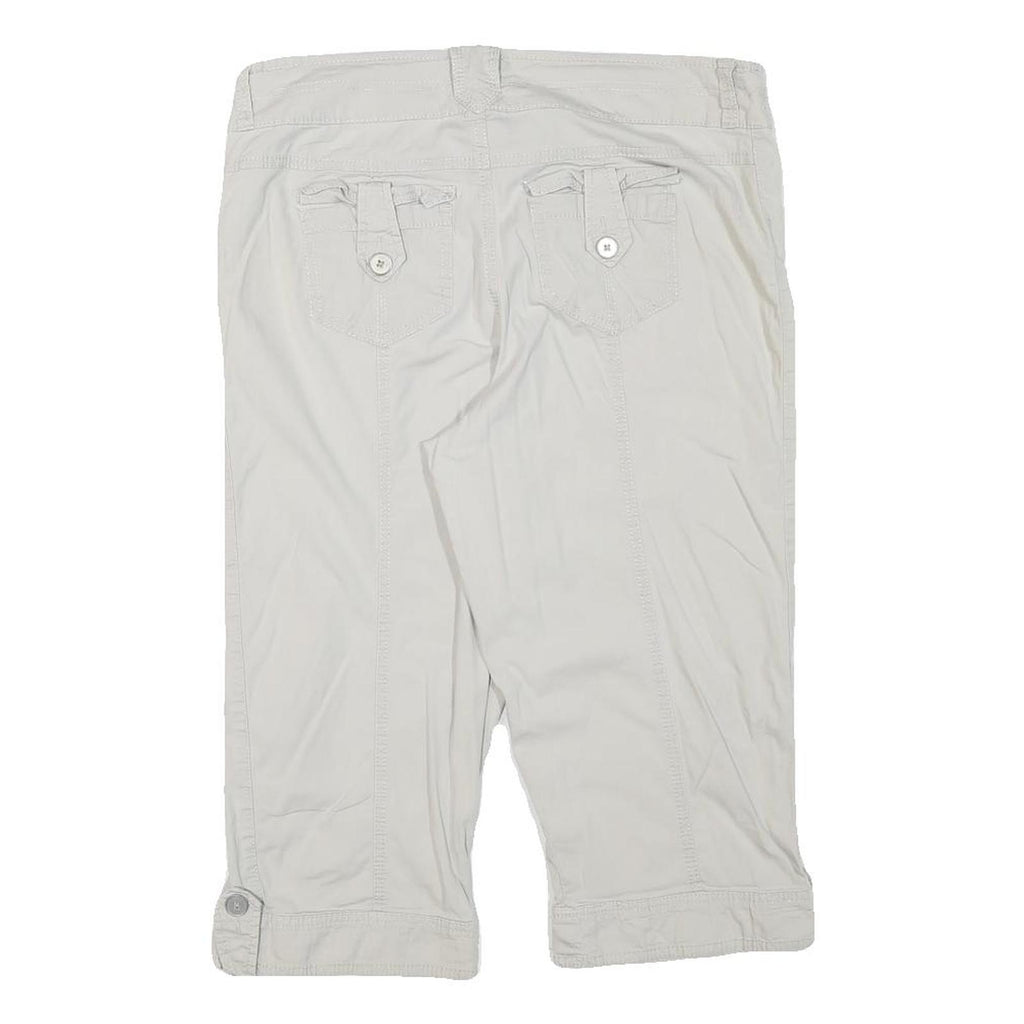 STLE AND CO Womens Shorts White Casual L W34 Button Pocket Cotton Blend