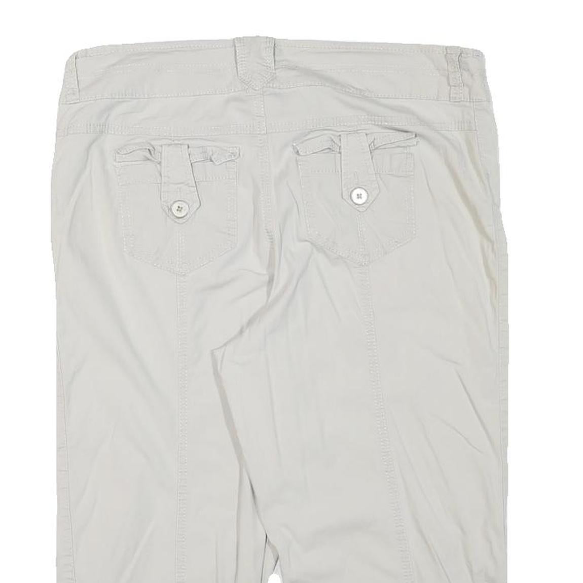 STLE AND CO Womens Shorts White Casual L W34 Button Pocket Cotton Blend