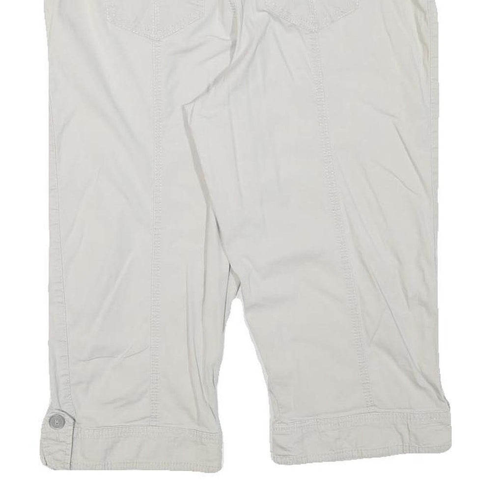 STLE AND CO Womens Shorts White Casual L W34 Button Pocket Cotton Blend