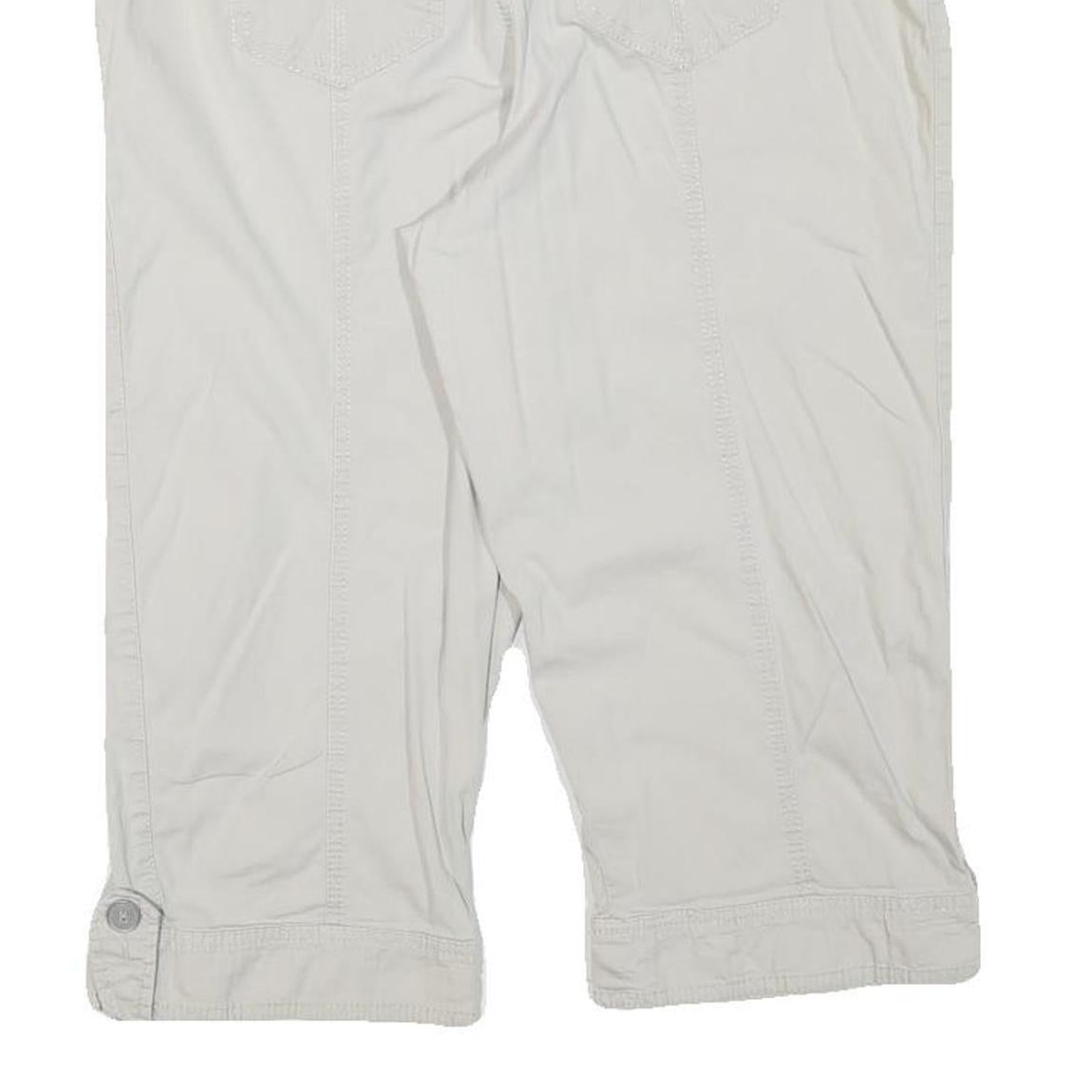 STLE AND CO Womens Shorts White Casual L W34 Button Pocket Cotton Blend