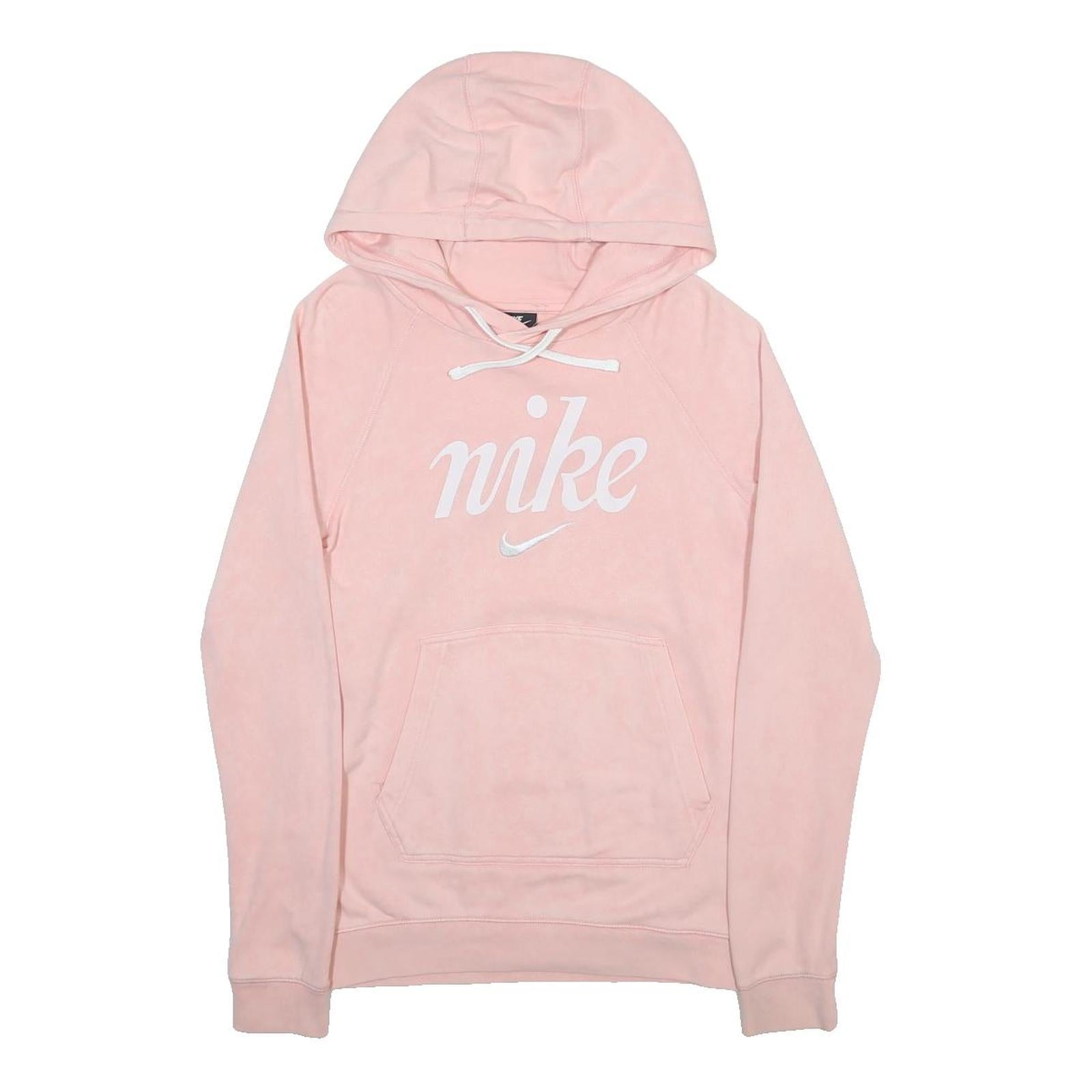 NIKE Womens Pink Hoodie XS Cotton Blend Casual Pullover Comfort Sweatshirt