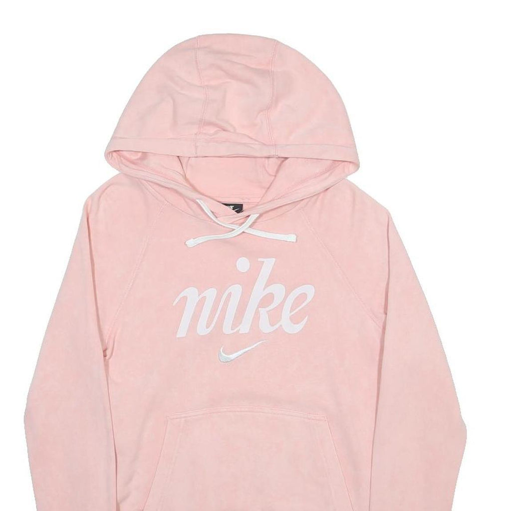 NIKE Womens Pink Hoodie XS Cotton Blend Casual Pullover Comfort Sweatshirt