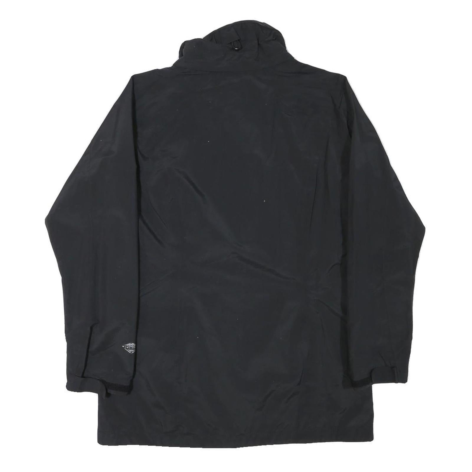COLUMBIA Womens Black Outdoor Jacket M Polyester Blend Zip Plain