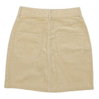 HOLLISTER Womens Beige Cotton Mini Skirt Zip Front Pockets Casual Summer
