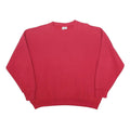 LEE Womens Red Crew Neck XL Plain Cotton Blend Sweatshirt Casual Pullover