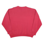 LEE Womens Red Crew Neck XL Plain Cotton Blend Sweatshirt Casual Pullover