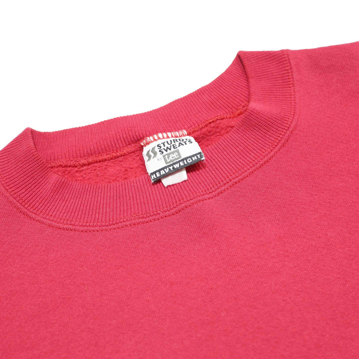 LEE Womens Red Crew Neck XL Plain Cotton Blend Sweatshirt Casual Pullover