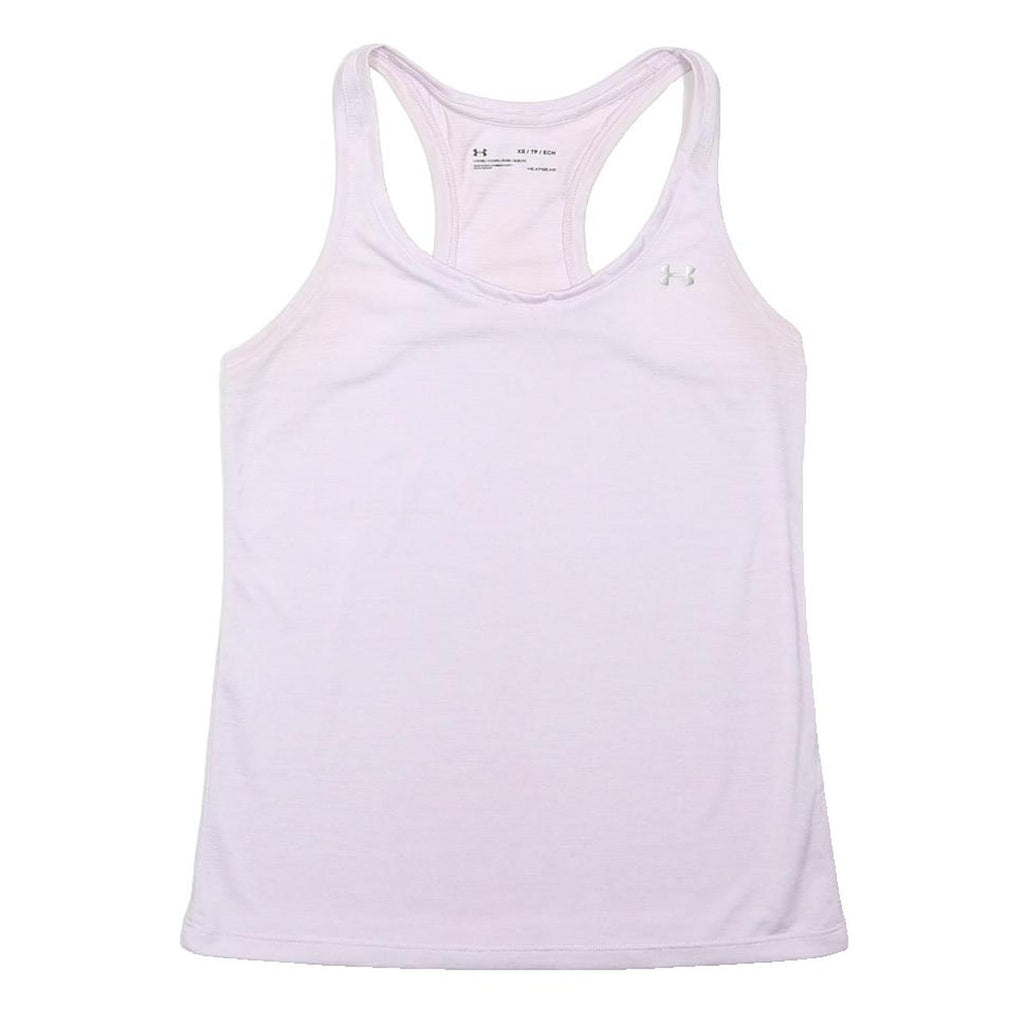 UNDER ARMOUR Womens White Racerback Vest XS Gym Fitness Training T-Shirt