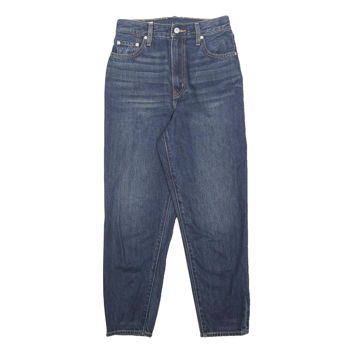 LEVI'S Womens Blue Regular Straight Denim Medium W26 L27 Zip Jeans