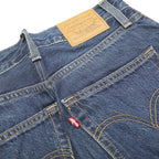 LEVI'S Womens Blue Regular Straight Denim Medium W26 L27 Zip Jeans