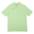 KAPPA Mens Light Green Short Sleeve Plain Polo Shirt L Logo Cotton Blend