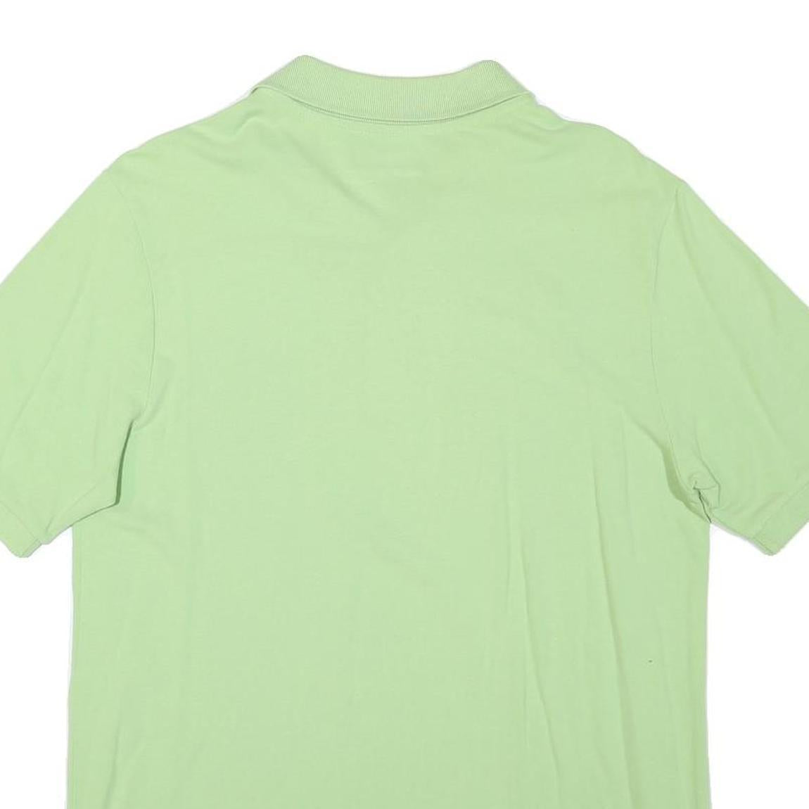 KAPPA Mens Light Green Short Sleeve Plain Polo Shirt L Logo Cotton Blend