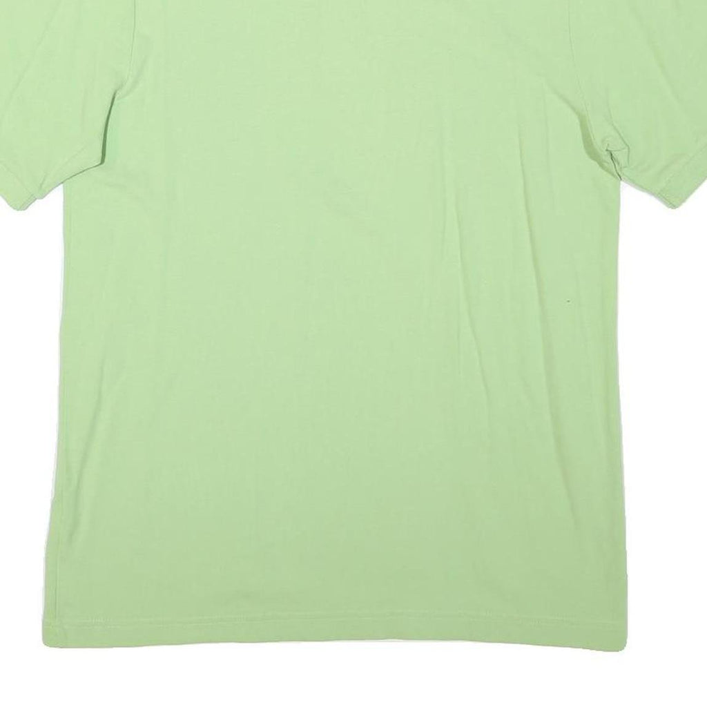 KAPPA Mens Light Green Short Sleeve Plain Polo Shirt L Logo Cotton Blend