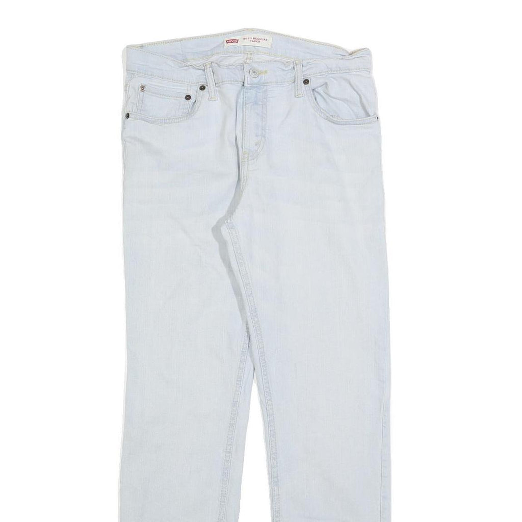 LEVI'S 502 Boys Jeans White Regular Tapered Denim Light W32 L29 Stylish Fit