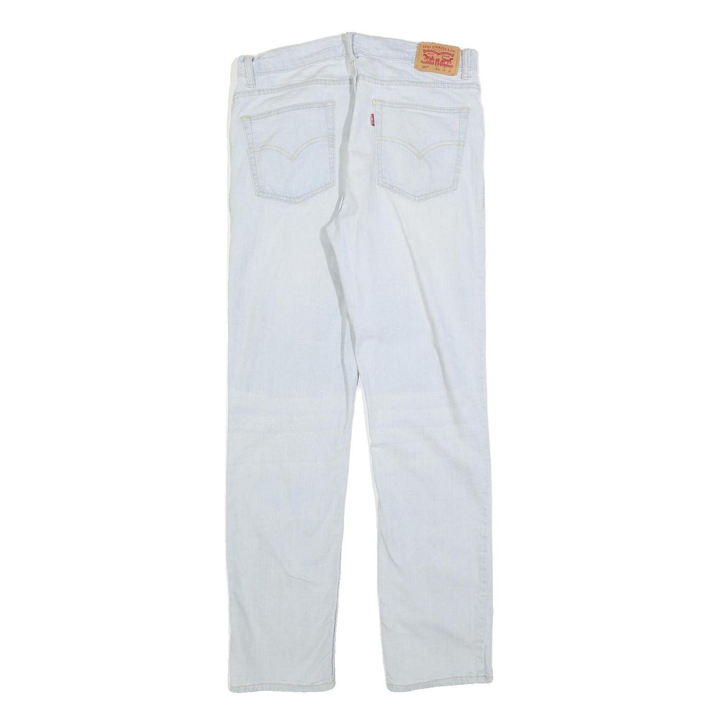 LEVI'S 502 Boys Jeans White Regular Tapered Denim Light W32 L29 Stylish Fit