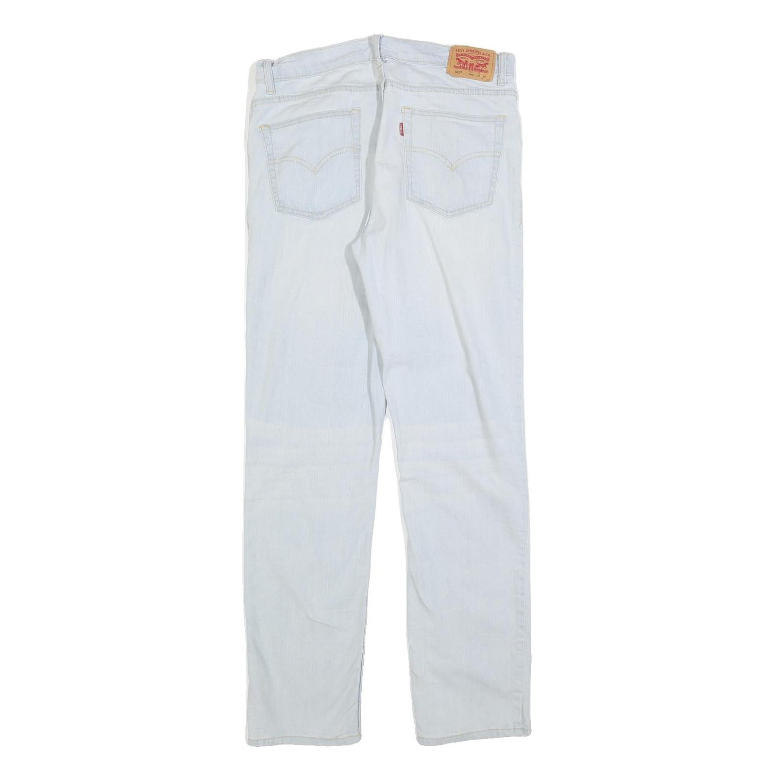 LEVI'S 502 Boys Jeans White Regular Tapered Denim Light W32 L29 Stylish Fit