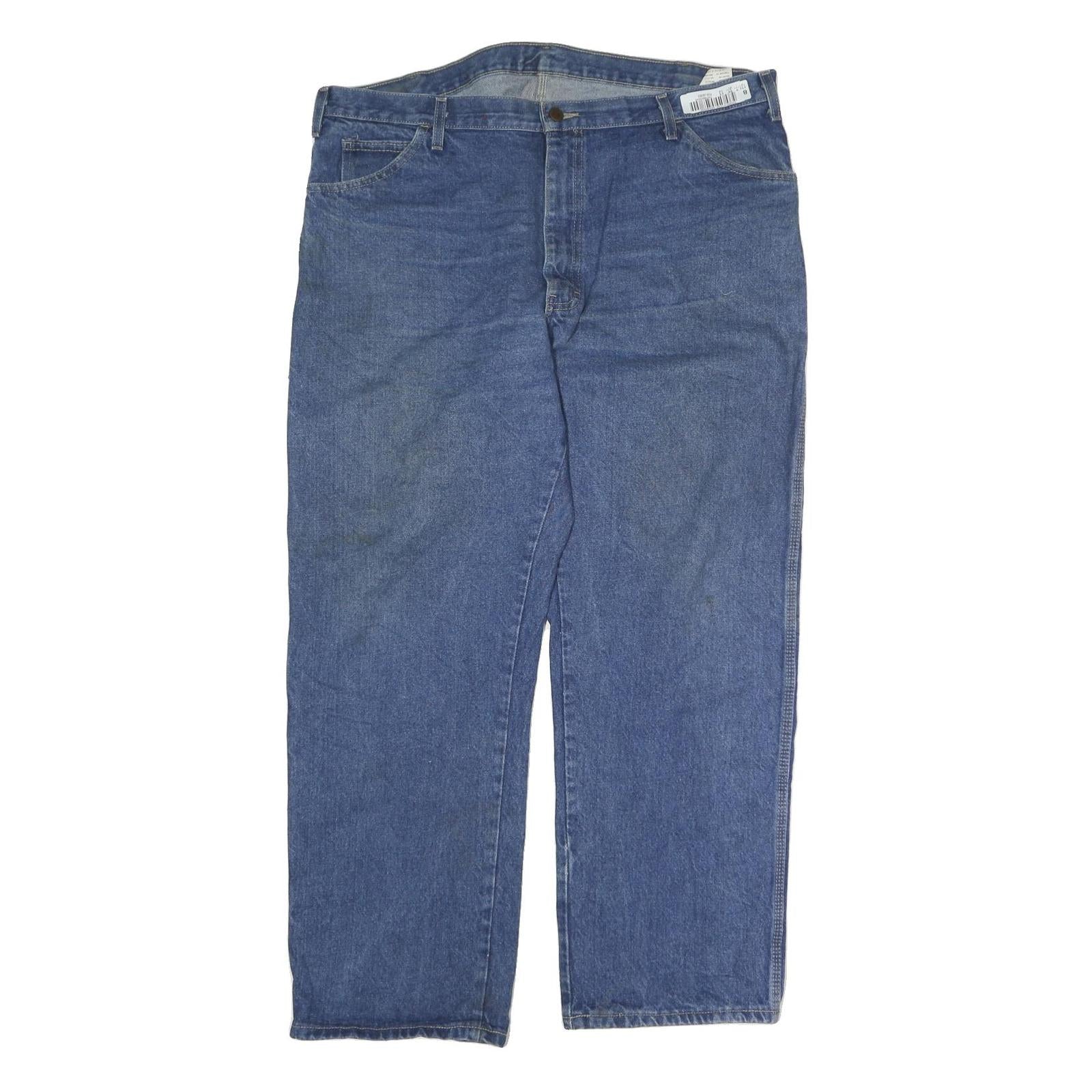 DICKIES Mens Jeans Blue Regular Straight Denim Medium W40 L30 Workwear Relaxed