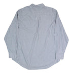NAUTICA Mens Blue & White Check Shirt XL Cotton Blend Long Sleeve Button Down