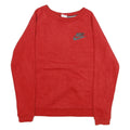 NIKE Mens Red Crew Neck S Cotton Blend Sweatshirt Pullover Comfortable Casual