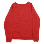 NIKE Mens Red Crew Neck S Cotton Blend Sweatshirt Pullover Comfortable Casual