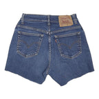 LEVI'S Womens Shorts Blue Denim Casual S W27 Raw Hem Cotton Blend