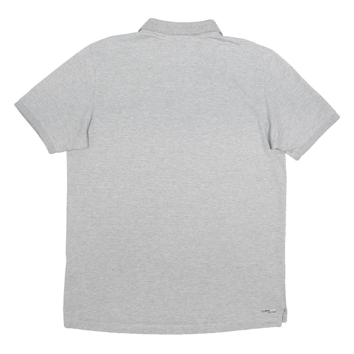 ADIDAS Mens Grey Short Sleeve Plain Polo Shirt XL Cotton Blend Casual Sportswear