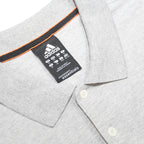 ADIDAS Mens Grey Short Sleeve Plain Polo Shirt XL Cotton Blend Casual Sportswear