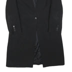 DKNY Womens Black Classic Jacket M Polyester Blend Button Plain Elegant Stylish