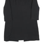 DKNY Womens Black Classic Jacket M Polyester Blend Button Plain Elegant Stylish