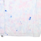 ELLESSE Womens White Blue Pink Tie Dye Sweatshirt Crew Neck UK 10 Casual