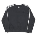 ADIDAS Womens Black Sweatshirt Crew Neck UK 20 Cotton Blend Pullover Casual