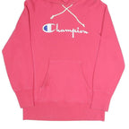 CHAMPION REVERSE WEAVE Womens Pink Hoodie M Cotton Blend Pullover Sweatshirt