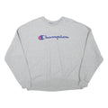 CHAMPION Womens Grey Cotton Blend Crew Neck L Sweatshirt Logo Casual