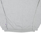CHAMPION Womens Grey Cotton Blend Crew Neck L Sweatshirt Logo Casual