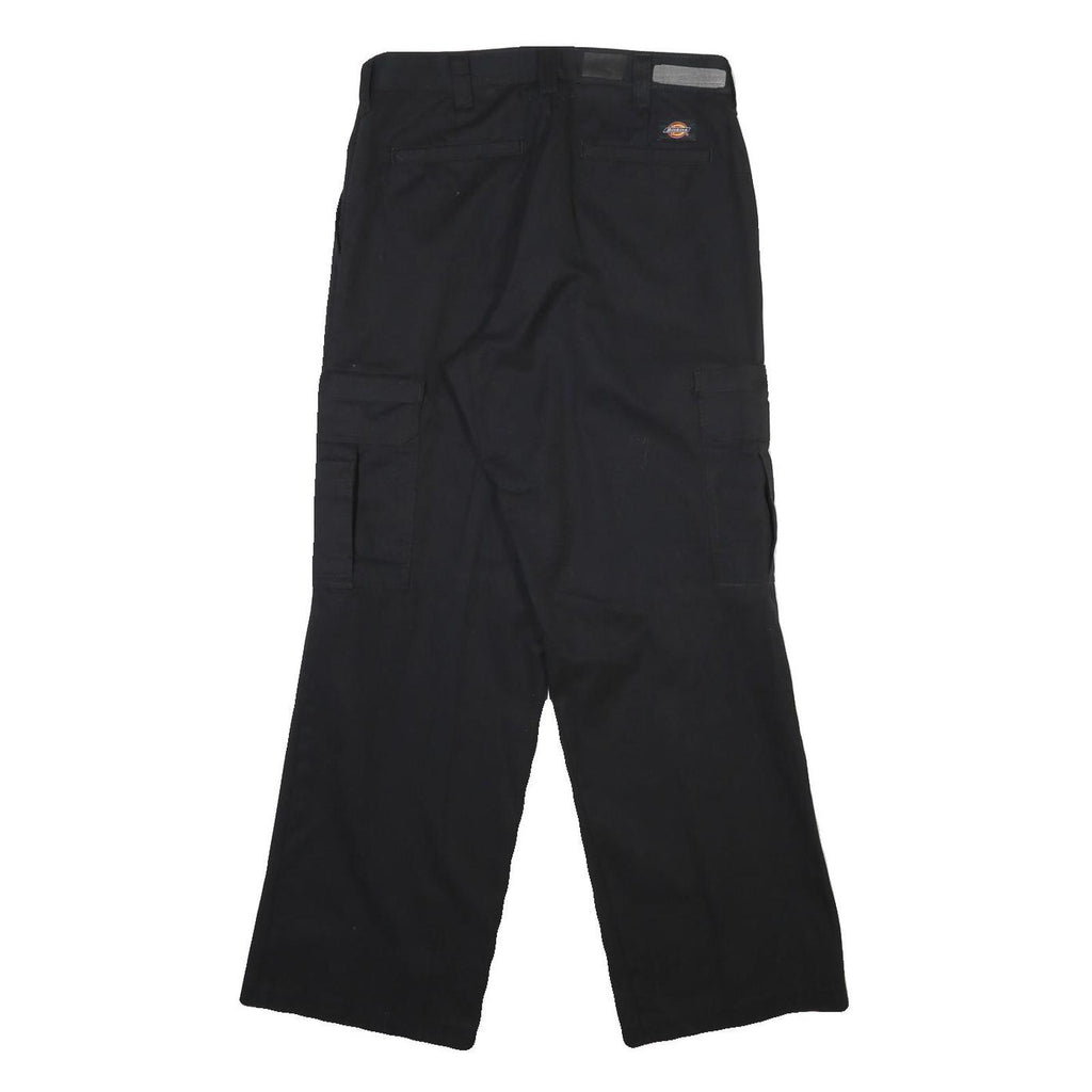 DICKIES Mens Black Regular Fit Straight Leg Trousers W32 L30 Workwear Cargo