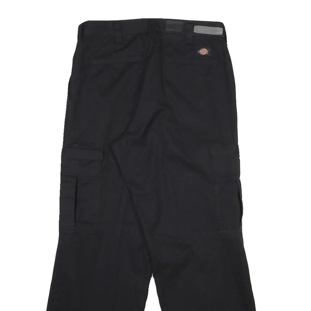 DICKIES Mens Black Regular Fit Straight Leg Trousers W32 L30 Workwear Cargo
