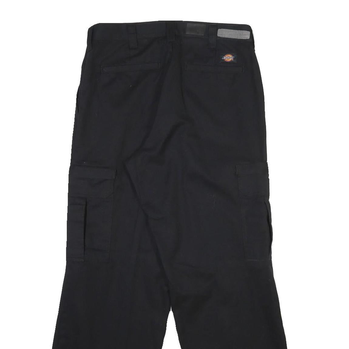 DICKIES Mens Black Regular Fit Straight Leg Trousers W32 L30 Workwear Cargo