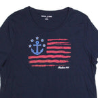 NAUTICA Womens T-Shirt Blue USA XL
