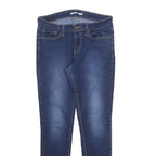 LEVI'S 711 Womens Slim Blue Denim Light W28 L30 Skinny Zip Jeans