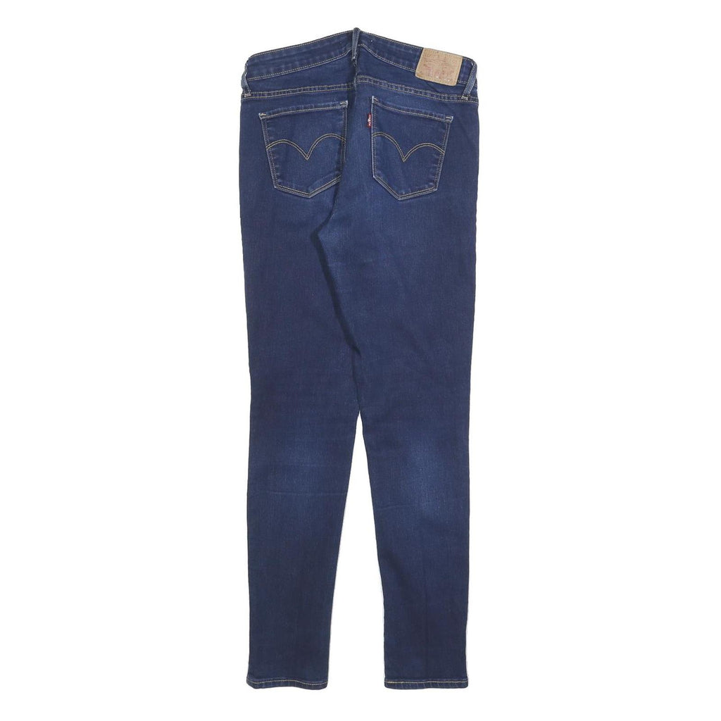 LEVI'S 711 Womens Slim Blue Denim Light W28 L30 Skinny Zip Jeans