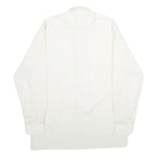 C&A Mens White Plain Shirt M Classic Button Collar Long Sleeve Casual