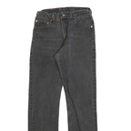 LEVI'S 505 Mens Jeans Black Regular Straight Denim Medium W26 L31 Frayed Hem