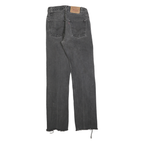 LEVI'S 505 Mens Jeans Black Regular Straight Denim Medium W26 L31 Frayed Hem